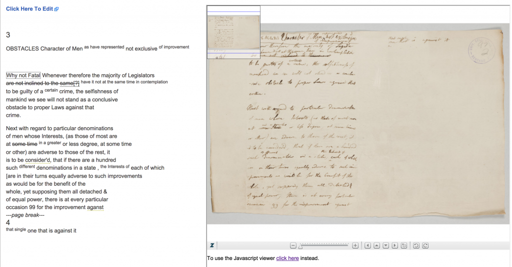 Bentham Manuscript