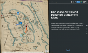 Linn Diary  Arrival and Departure at Roanoke Island